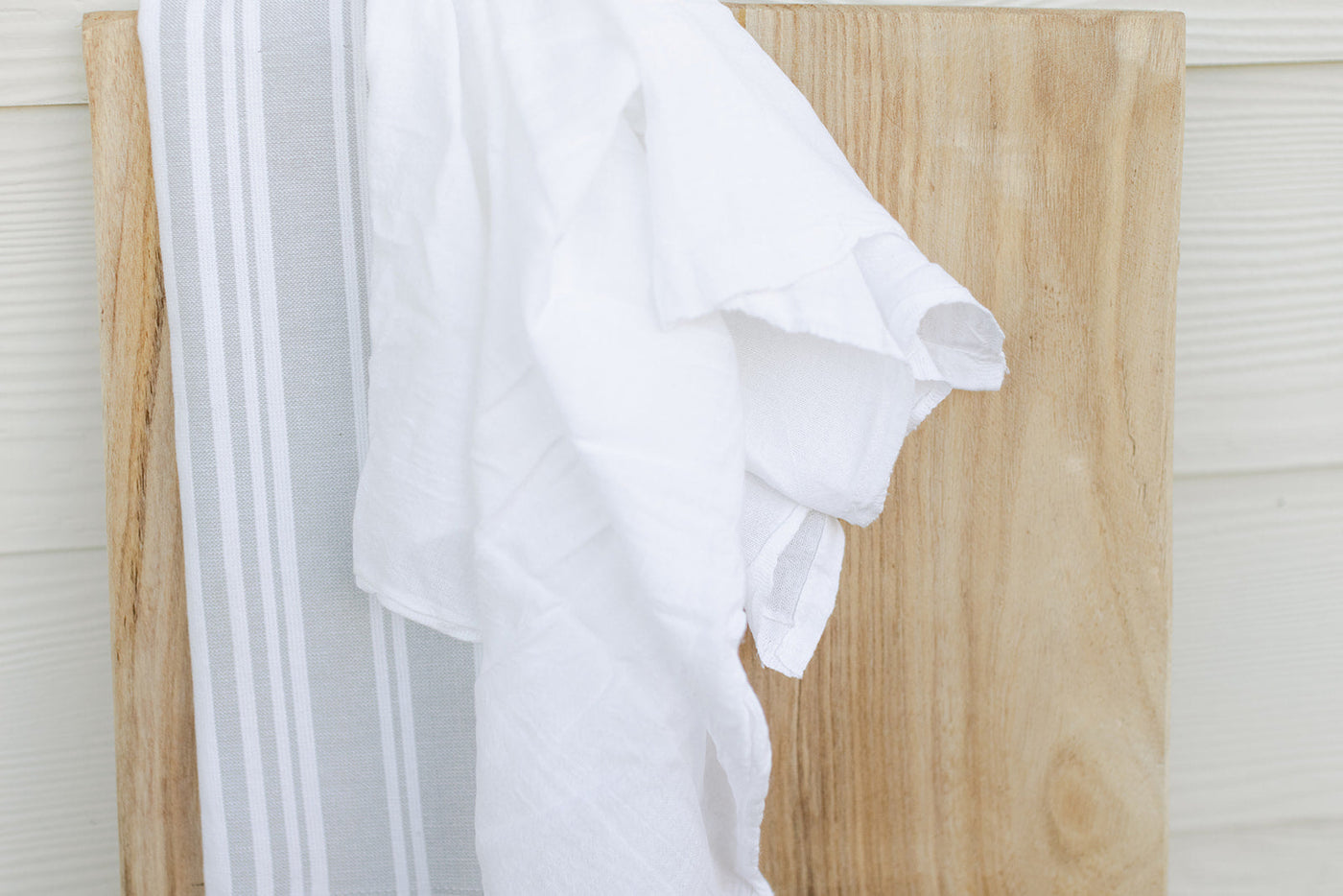 Dish Towel Bundles Mason Grove Farm Thick Grey Stripe with Flour Sack 