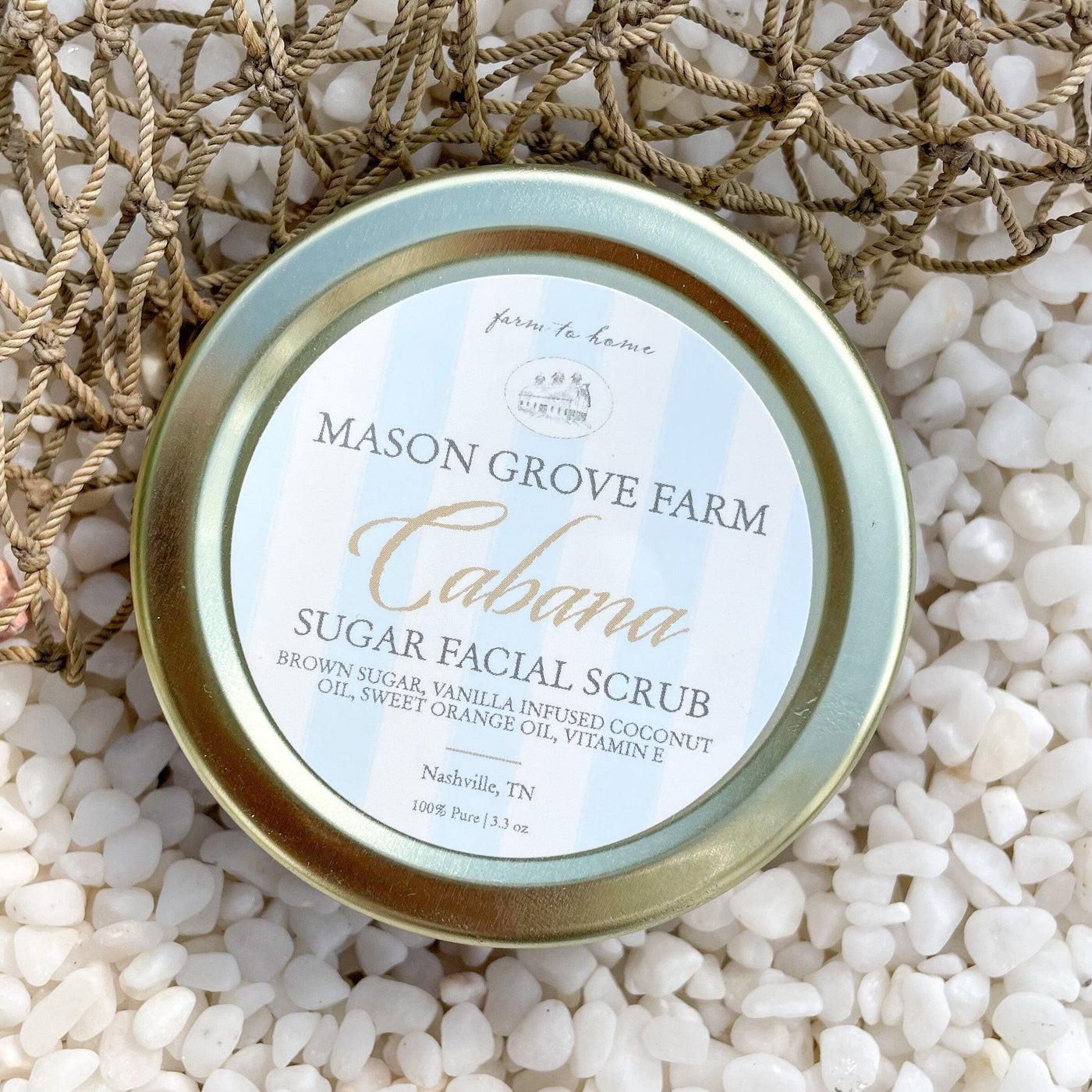 Cabana Sugar Facial Scrub Skin Care Mason Grove Farm 