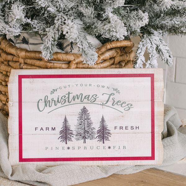 Cut Your Own Christmas Trees Wood Sign Mason Grove Farm 